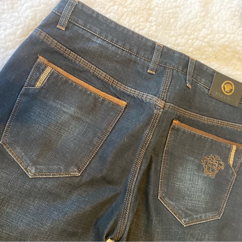 Mens New with Tags Gianni Versace Blue Jeans Couture size 35